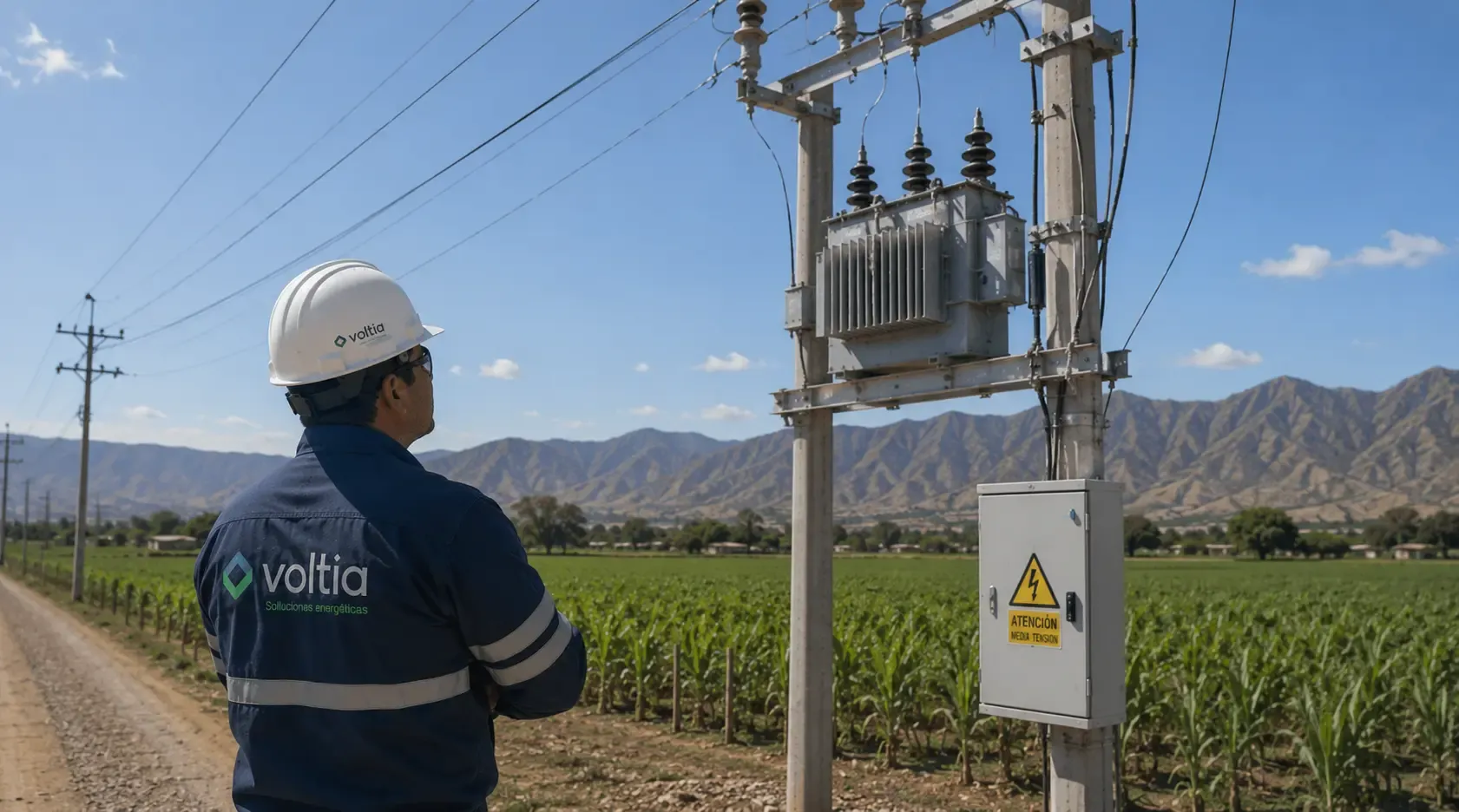 Técnico realizando mantenimiento de sistema eléctrico